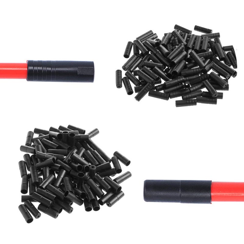 Saipor Saiper 200pcs Bike Derailleur Shift and Brake Wire Cable Housing Ferrule End Caps, 100 pcs for 4mm derailleur /100 pcs for 5mm Brake Cable - Image 1